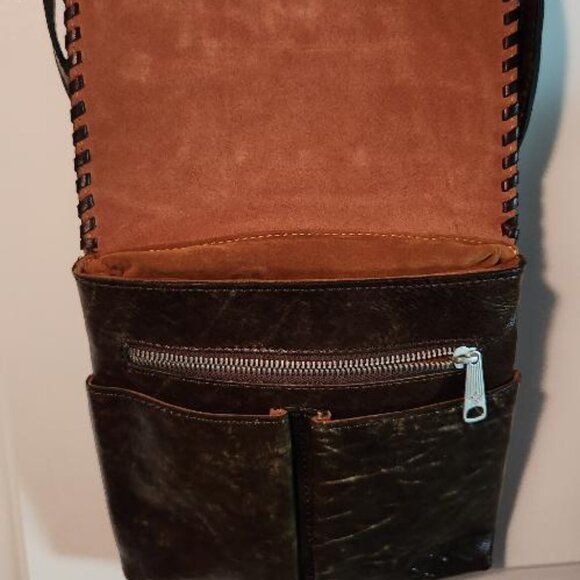 Patricia Nash Granada Tooled Turquoise Crossbody Bag - Picture 4 of 6